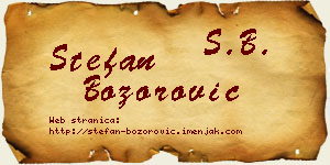 Stefan Božorović vizit kartica